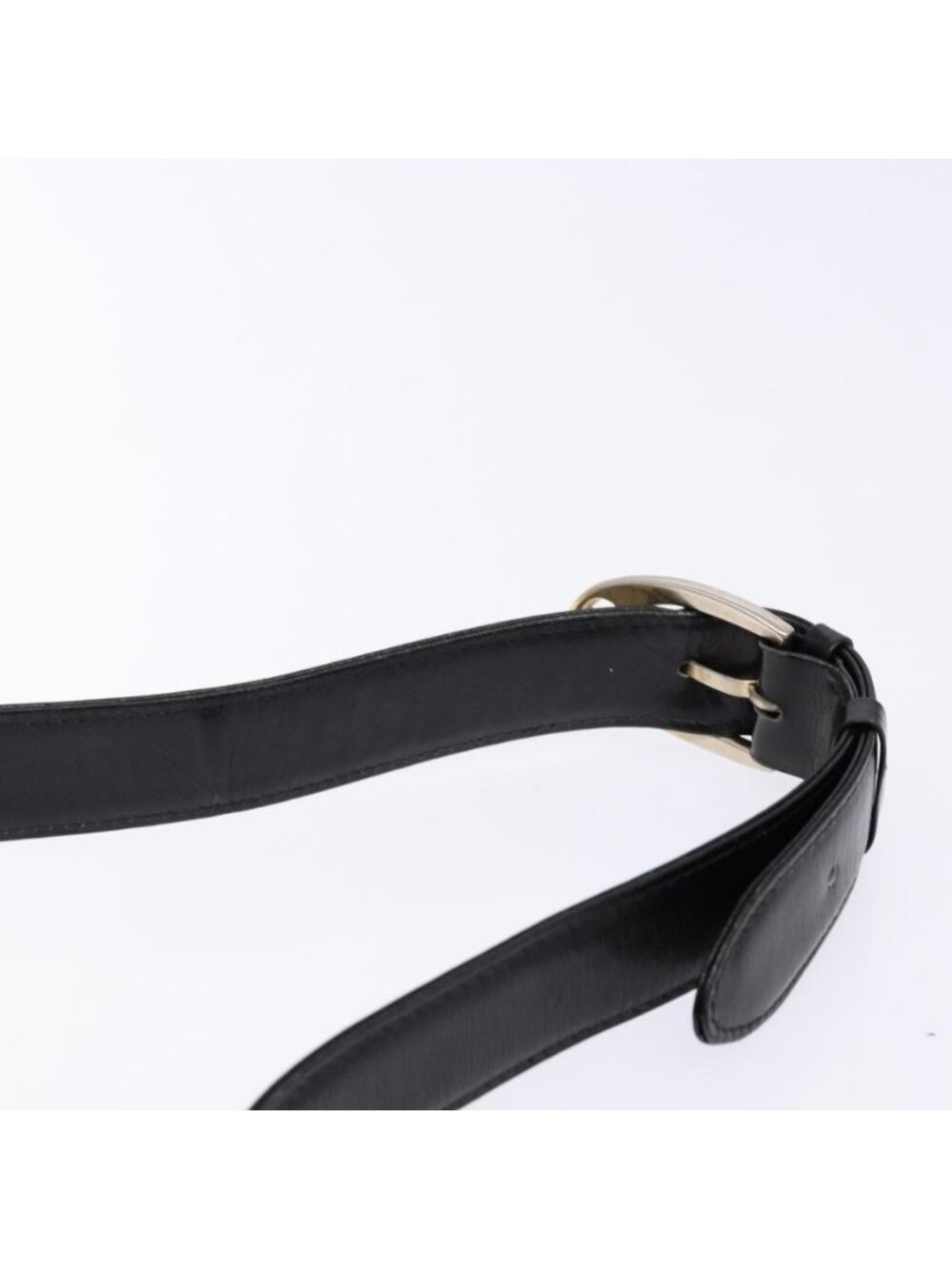 Authentic CELINE Horse Carriage Shoulder Bag Leather Black Gold - Picture 15 of 16